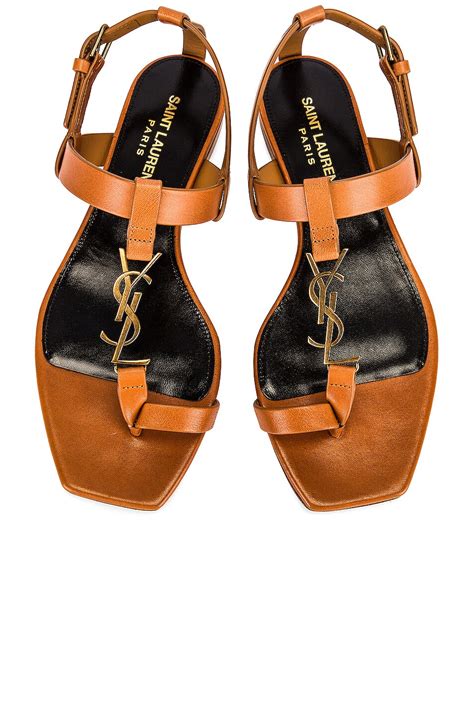 womens ysl slides|saint laurent cassandra flat sandals.